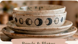 Concept image for a moon garden ceramic dish